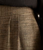 Picture of FLYNN BEIGE PRINCE OF WALES CHECK CARROT CUT TROUSERS